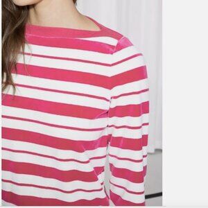 NWT & other stories pink stripe bateau neck top size 4